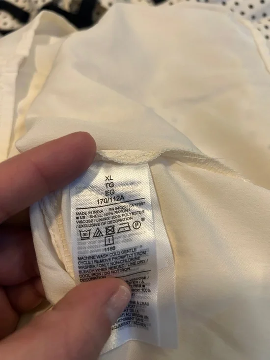 Old Navy Creme de La Creme Tie Neck Polka Dot Dress Sz XL NWT - Picture 13 of 13